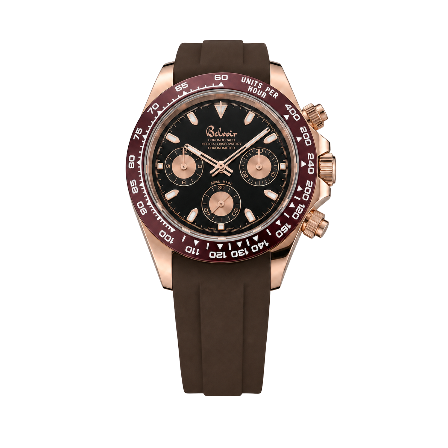 Seitona | Rose Gold Rubber Strap