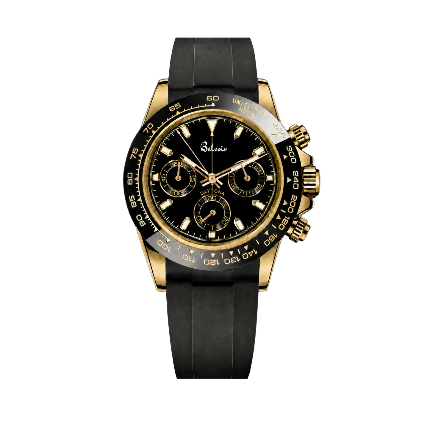Seitona | Rubber Strap Gold