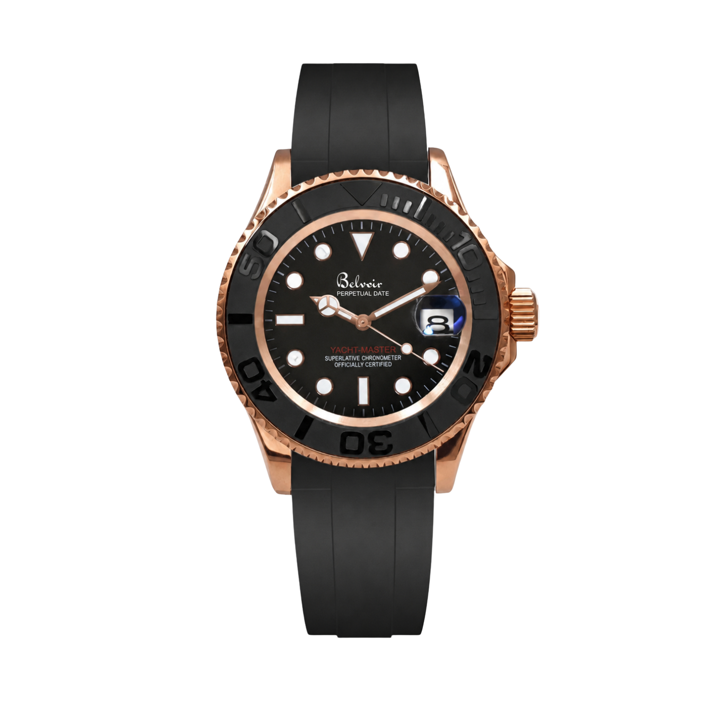 Mariner | Yacht-Master Rose Gold Rubber Strap